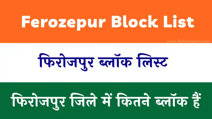 Ferozepur Block List